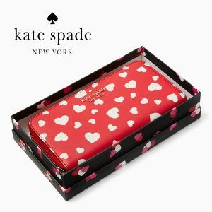 Kate Spade Staci Heart Pop Printed Boxed Large Continental Wallet